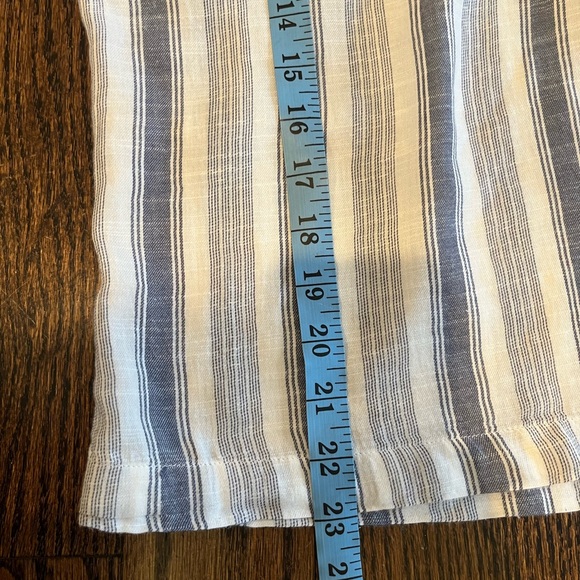 Gap women lightweight cotton v-neck top size S striped made in India - Picture 6 of 6